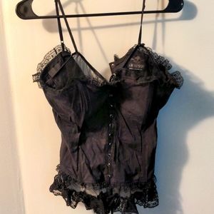 Lip Service, tank corset style top. Lacy. Size large